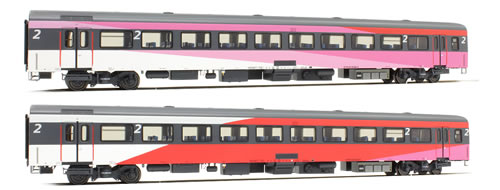 LS Models 44067 - 2pc Passenger Coach Set 3 ICRm of the NS